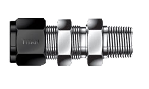 Stainless Steel Tube Fittings - Bulkhead Female Connector - 3/8 x 1/4