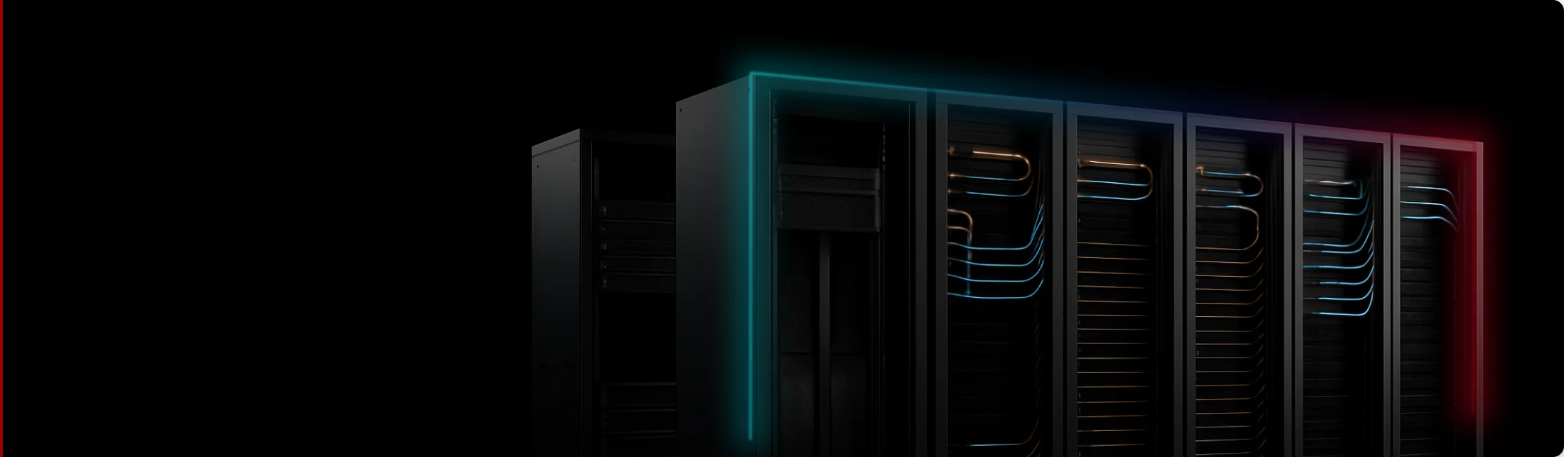 Server racks with liquid-cooling tubing