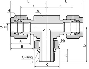 TBS | Adjustable Male SAE ORB Branch Tee | Fittings | Dual Ferrule ...