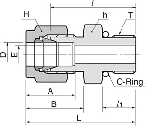 MCS | SAE Male Connector | Dual Ferrule | Titan Fittings